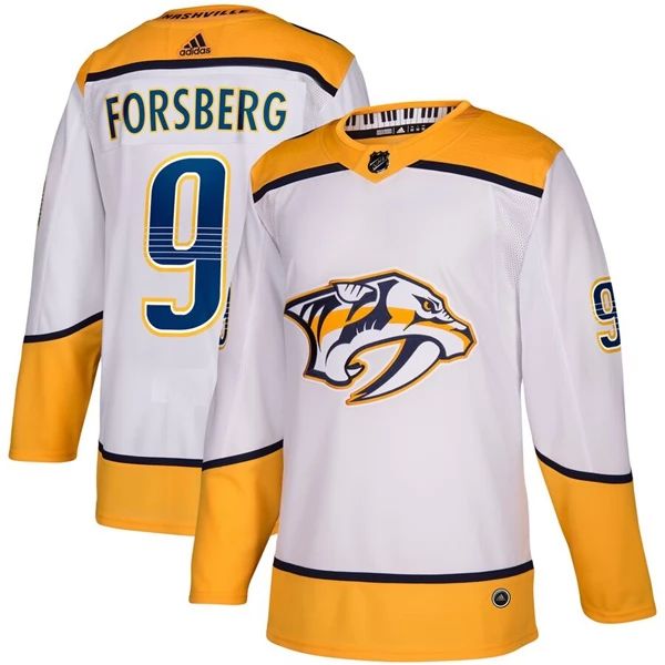 Damen Nashville Predators Trikot Filip Forsberg 9 2018-19 Weiß Authentic